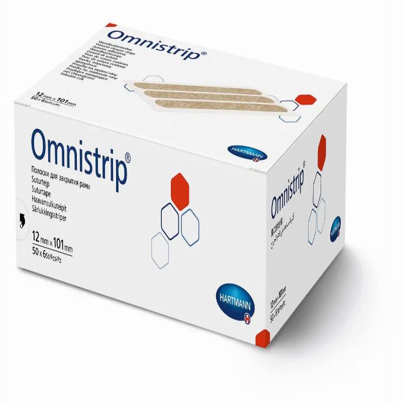 Смужки для безшовного закриття ран Omnistrip® / Омністріп 12мм x 101мм, 6 смужок Смужки для безшовного закриття ран Omnistrip® 12мм x 101мм 50х6шт